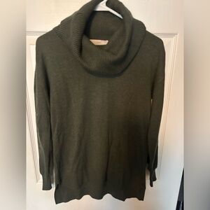 LOFT Dark Green Cowl Neck Sweater